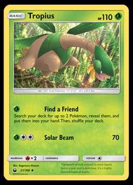 Tropius Pokédex 0357 & Card List