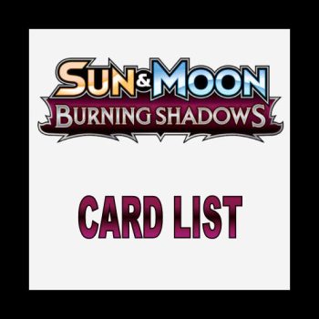 SM Burning Shadows Card List