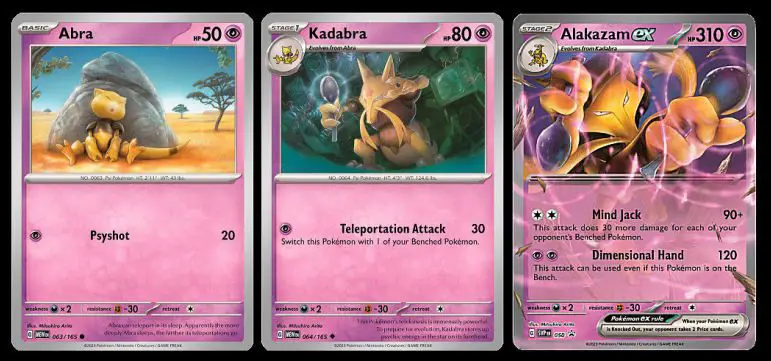 Alakazam ex Collection featured cards